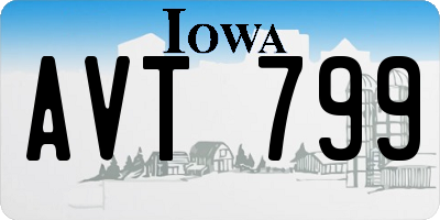 IA license plate AVT799