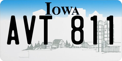 IA license plate AVT811