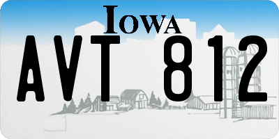 IA license plate AVT812