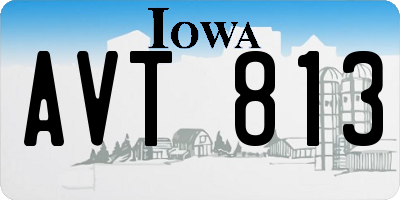 IA license plate AVT813