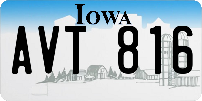 IA license plate AVT816