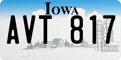 IA license plate AVT817