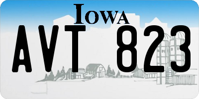IA license plate AVT823