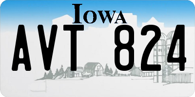 IA license plate AVT824