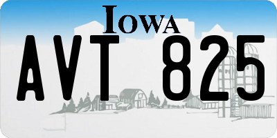 IA license plate AVT825
