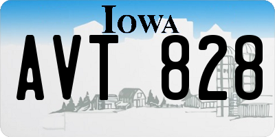 IA license plate AVT828
