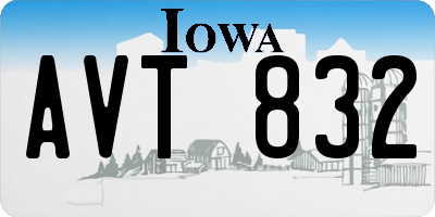 IA license plate AVT832