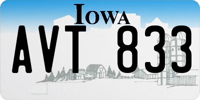 IA license plate AVT833