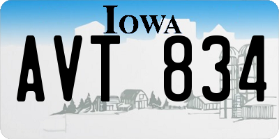IA license plate AVT834
