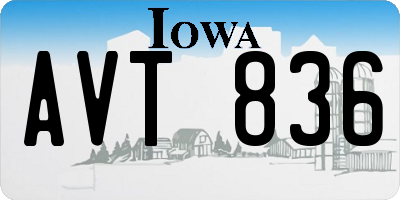 IA license plate AVT836