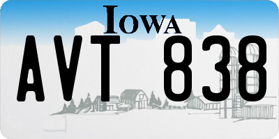 IA license plate AVT838