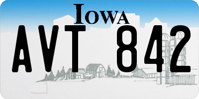 IA license plate AVT842