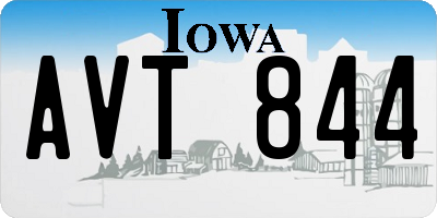 IA license plate AVT844