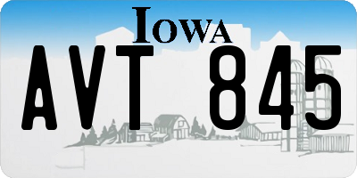IA license plate AVT845