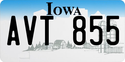 IA license plate AVT855