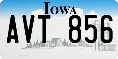 IA license plate AVT856