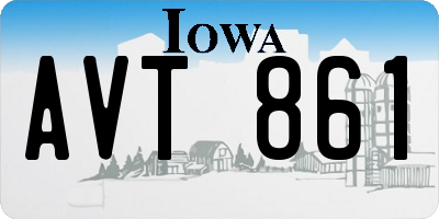 IA license plate AVT861