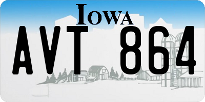 IA license plate AVT864