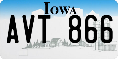 IA license plate AVT866