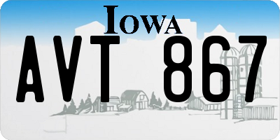 IA license plate AVT867