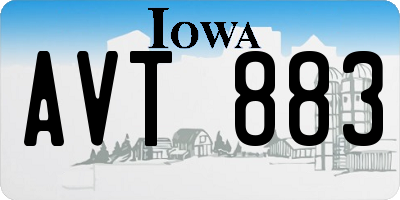 IA license plate AVT883