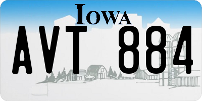 IA license plate AVT884