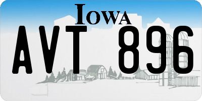 IA license plate AVT896