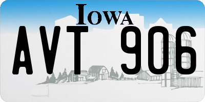 IA license plate AVT906