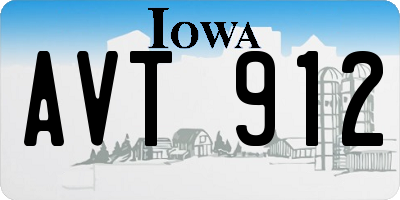 IA license plate AVT912