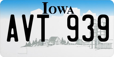 IA license plate AVT939