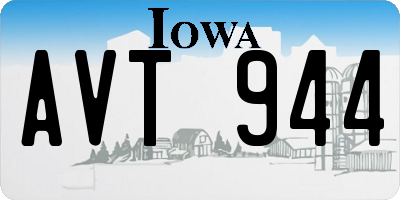 IA license plate AVT944