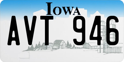 IA license plate AVT946