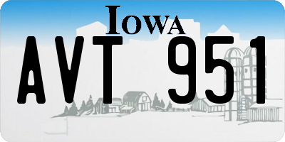 IA license plate AVT951