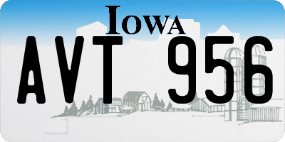 IA license plate AVT956