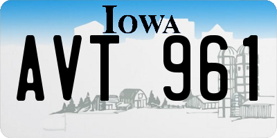 IA license plate AVT961