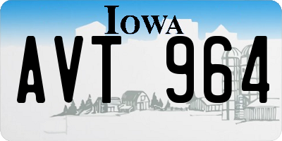 IA license plate AVT964