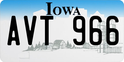 IA license plate AVT966