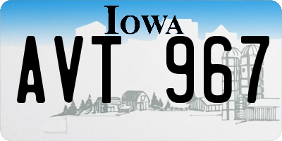 IA license plate AVT967