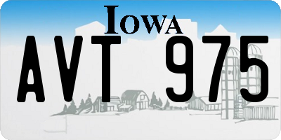 IA license plate AVT975
