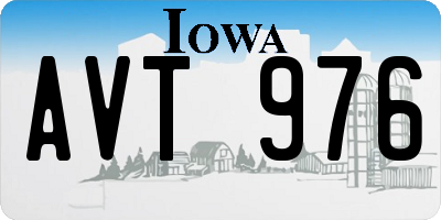 IA license plate AVT976