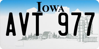 IA license plate AVT977