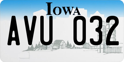 IA license plate AVU032