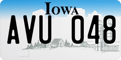 IA license plate AVU048