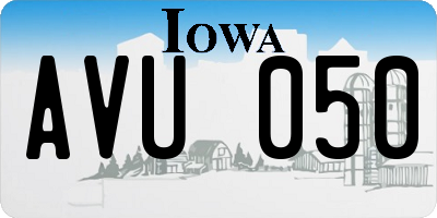 IA license plate AVU050