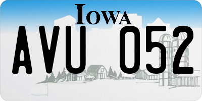 IA license plate AVU052