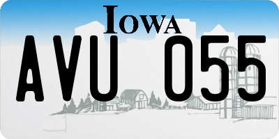 IA license plate AVU055