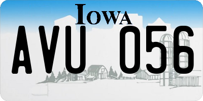 IA license plate AVU056