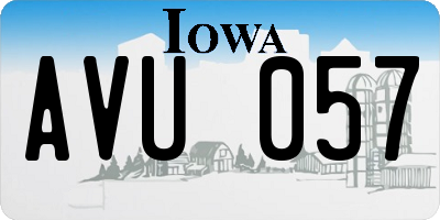 IA license plate AVU057
