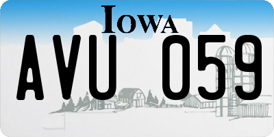 IA license plate AVU059