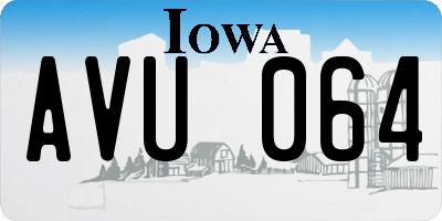 IA license plate AVU064